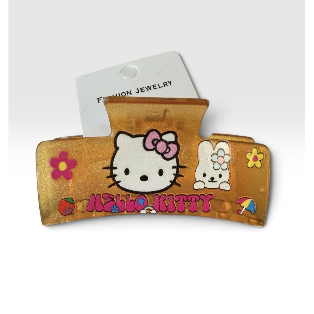 Hello Kitty Sanrio Hair Accessory jaw claw clip Orange Kawaii. NEW